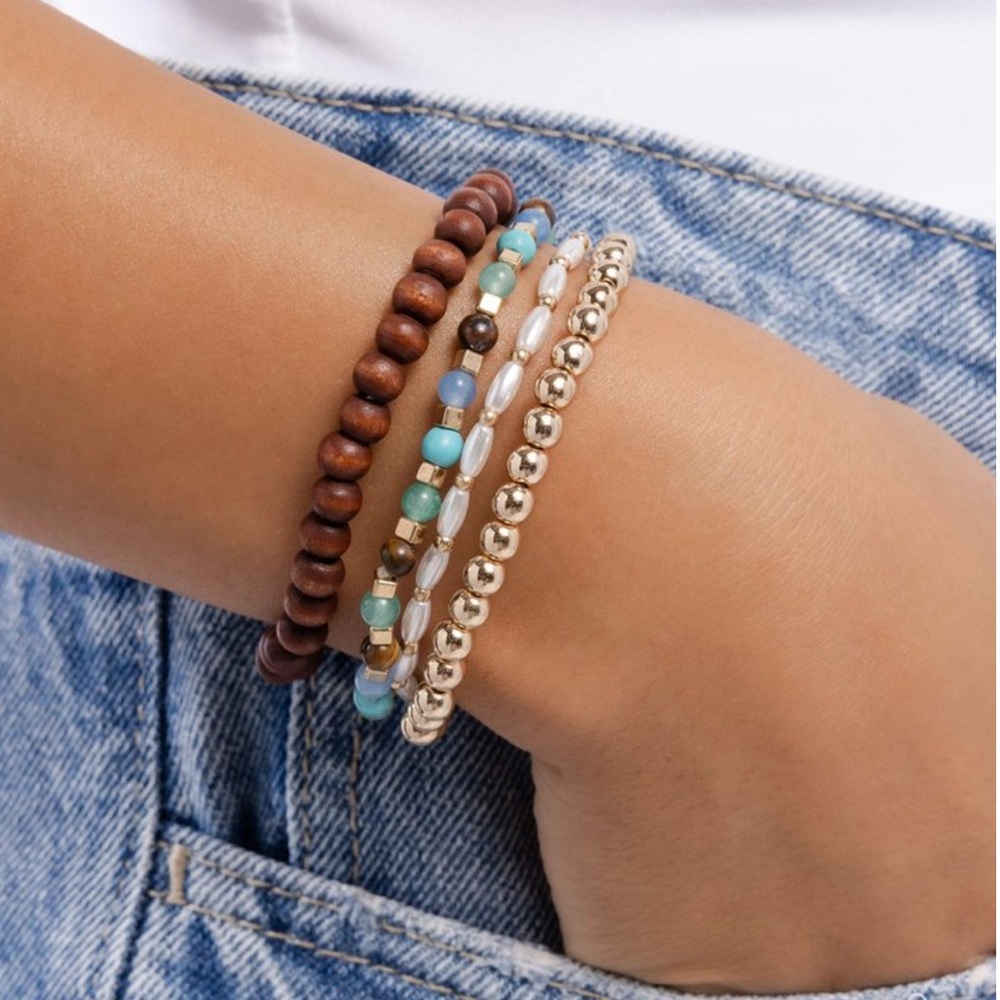 Multi-Color Beaded Bracelet Set